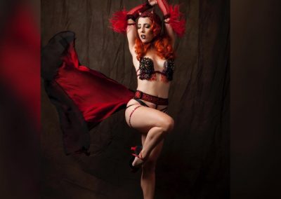 Studio Shoot of Sydney Burlesque Artist Dancer Kelly Ann Doll