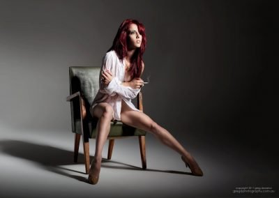 Studio Shoot of Sydney Burlesque Artist Dancer Kelly Ann Doll