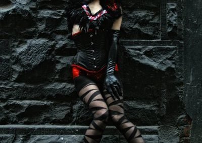 location shot of Sydney Burlesque Dancer Kelly Ann Doll