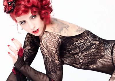 Studio Shoot of Sydney Burlesque Artist Dancer Kelly Ann Doll