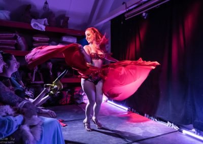 Sydney Burlesque Dancer Kelly Ann Doll live on stage for Falcons Burlesque in Glebe